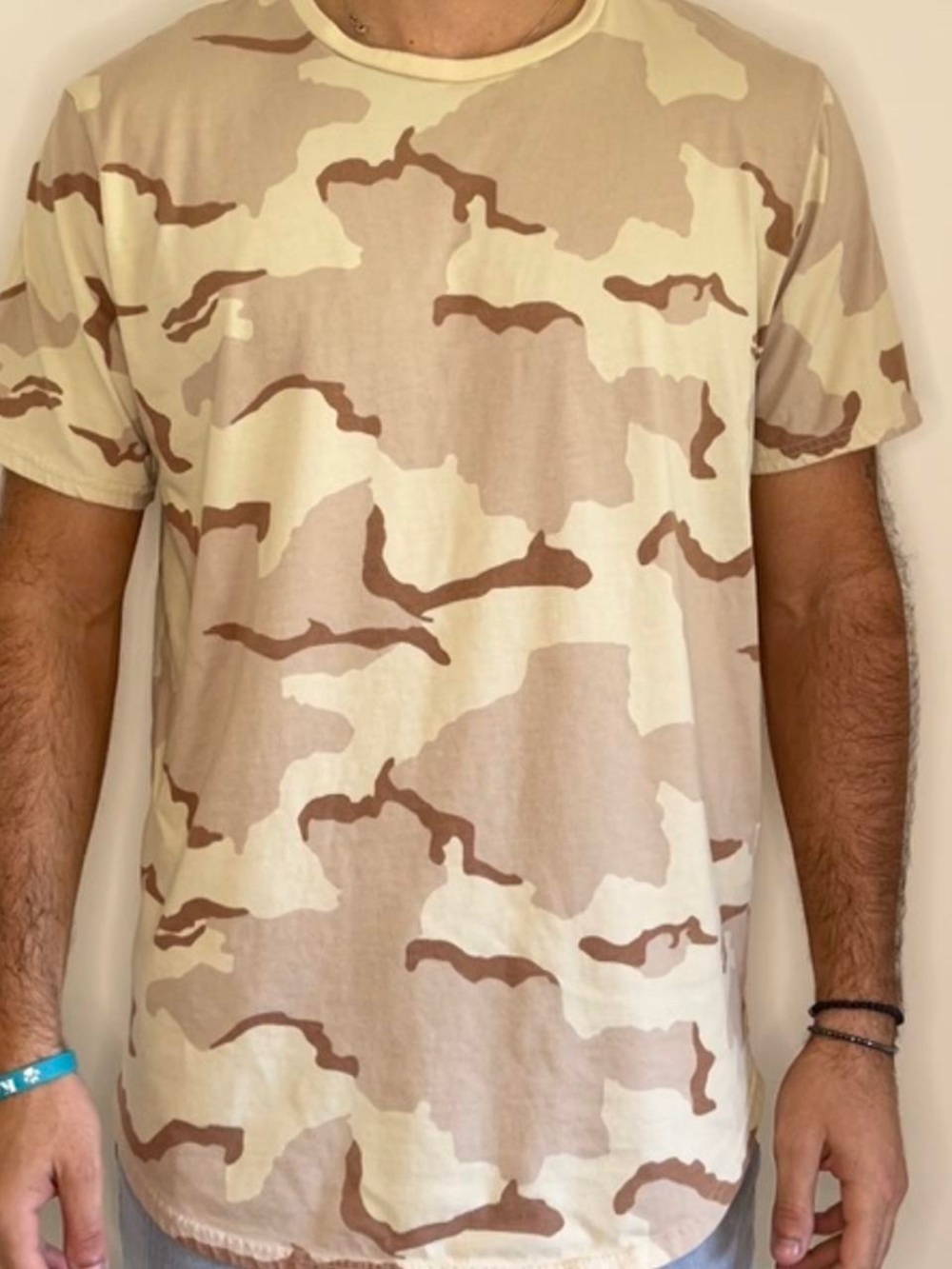 PacSun Desert Camo Short Sleeve Tee in Tan and Cream